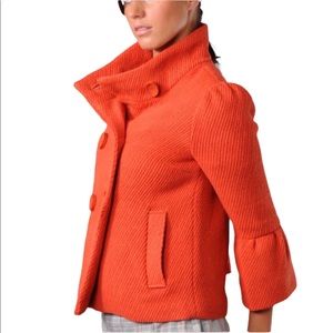 BB Dakota Nika Jacket Medium Rust Orange Cropped Sleeve